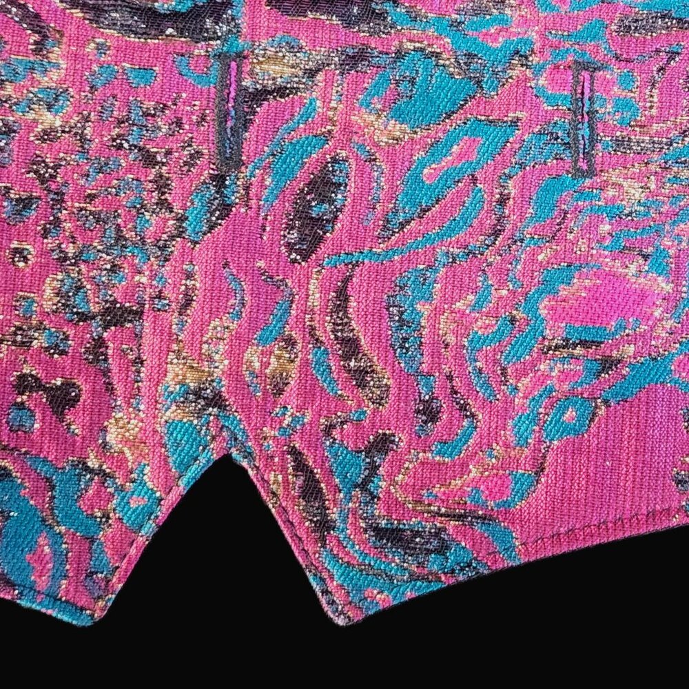 CUSTOM equestrian Shadbelly POINTS "TSUNAMI" Fuschia Gold Black sz S, M, L, XL